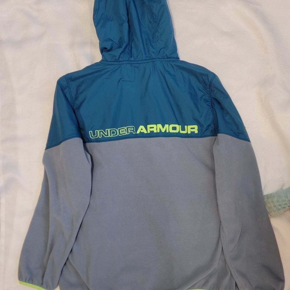 Kids jacket Under Armour Blue and Gray Hooded Jacket - Picture 3 of 5